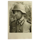 Wehrmacht pioneer in helmet.
